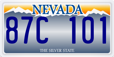 NV license plate 87C101