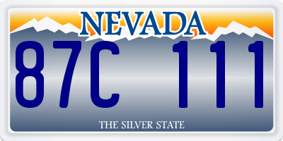 NV license plate 87C111