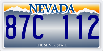NV license plate 87C112