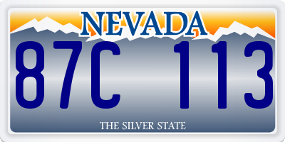 NV license plate 87C113