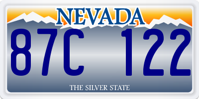 NV license plate 87C122