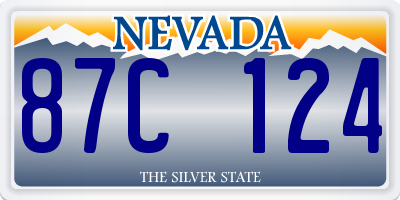 NV license plate 87C124