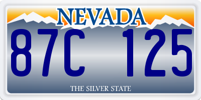NV license plate 87C125