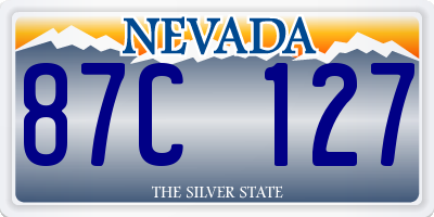 NV license plate 87C127