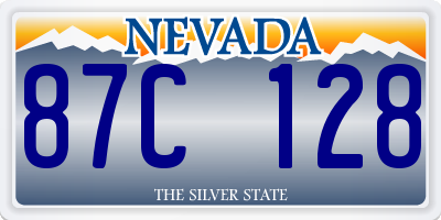 NV license plate 87C128