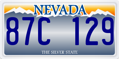 NV license plate 87C129
