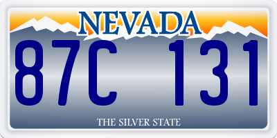 NV license plate 87C131
