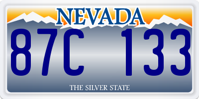 NV license plate 87C133