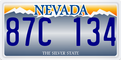 NV license plate 87C134
