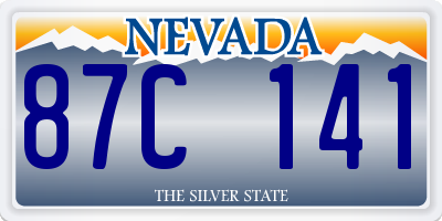 NV license plate 87C141