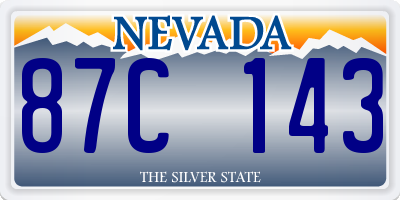 NV license plate 87C143