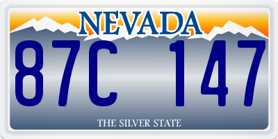 NV license plate 87C147