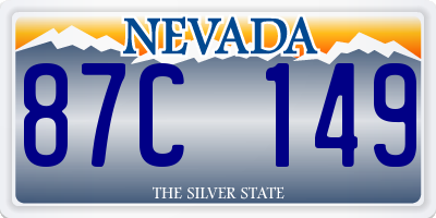 NV license plate 87C149