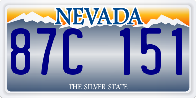 NV license plate 87C151