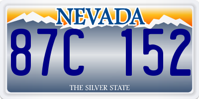 NV license plate 87C152