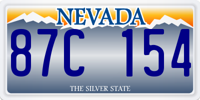 NV license plate 87C154