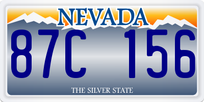 NV license plate 87C156