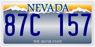 NV license plate 87C157