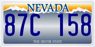 NV license plate 87C158