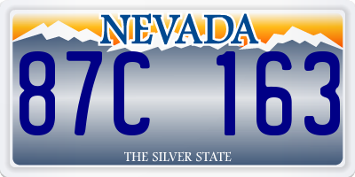 NV license plate 87C163