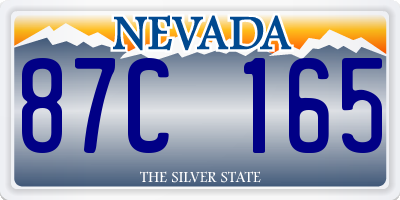 NV license plate 87C165