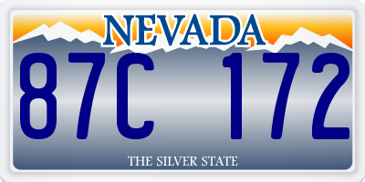 NV license plate 87C172