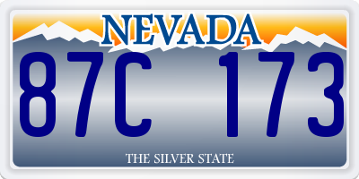 NV license plate 87C173