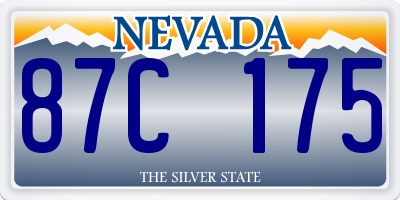 NV license plate 87C175