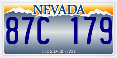 NV license plate 87C179