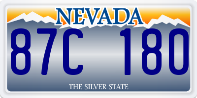 NV license plate 87C180