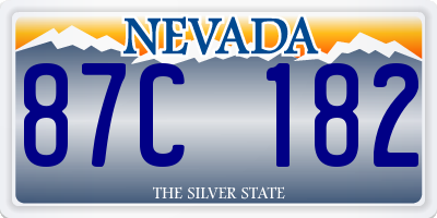 NV license plate 87C182