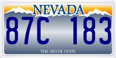 NV license plate 87C183
