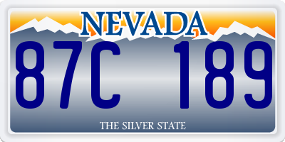 NV license plate 87C189