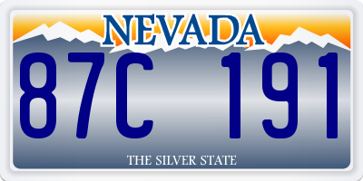 NV license plate 87C191
