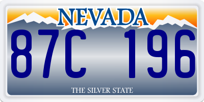 NV license plate 87C196