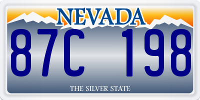 NV license plate 87C198