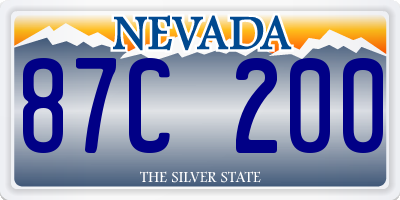 NV license plate 87C200