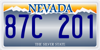 NV license plate 87C201