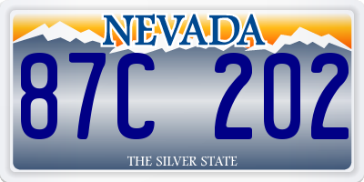 NV license plate 87C202