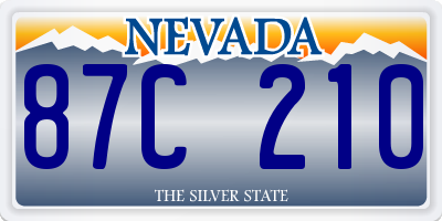 NV license plate 87C210