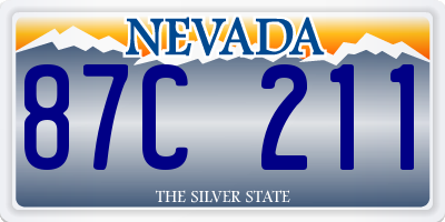 NV license plate 87C211
