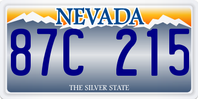 NV license plate 87C215