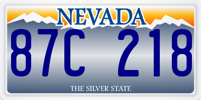 NV license plate 87C218