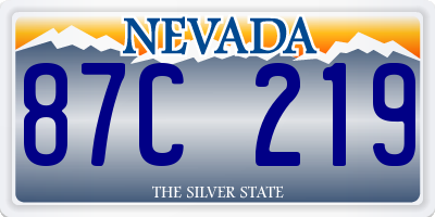 NV license plate 87C219