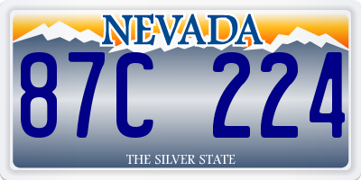 NV license plate 87C224