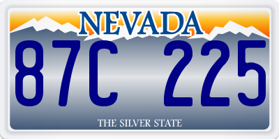 NV license plate 87C225