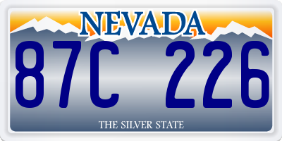 NV license plate 87C226