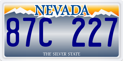 NV license plate 87C227