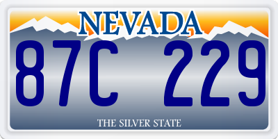 NV license plate 87C229