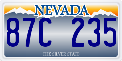 NV license plate 87C235